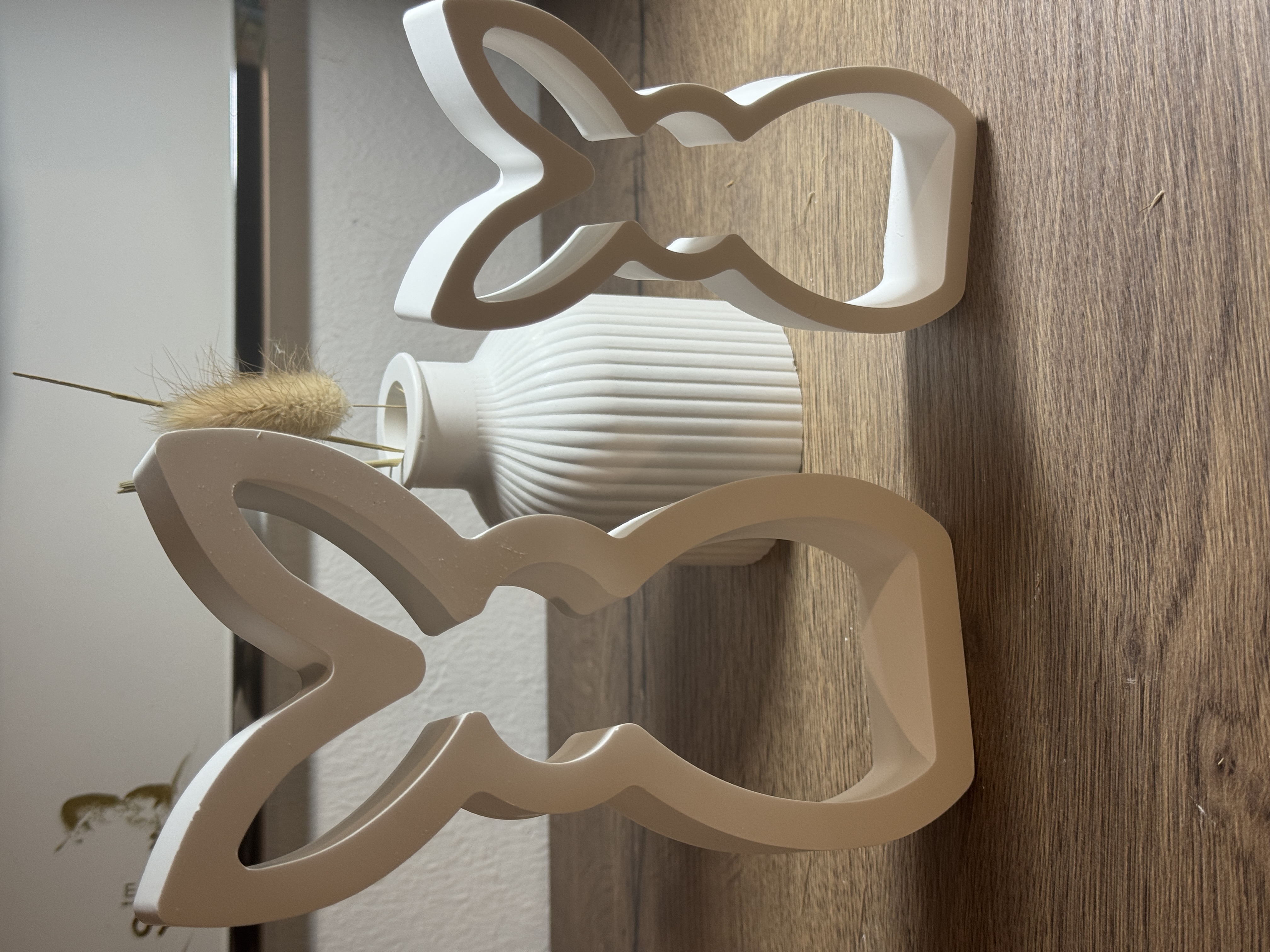 Deko Hasen Set aus Keramik Weiß| Moderne Osterdekoration