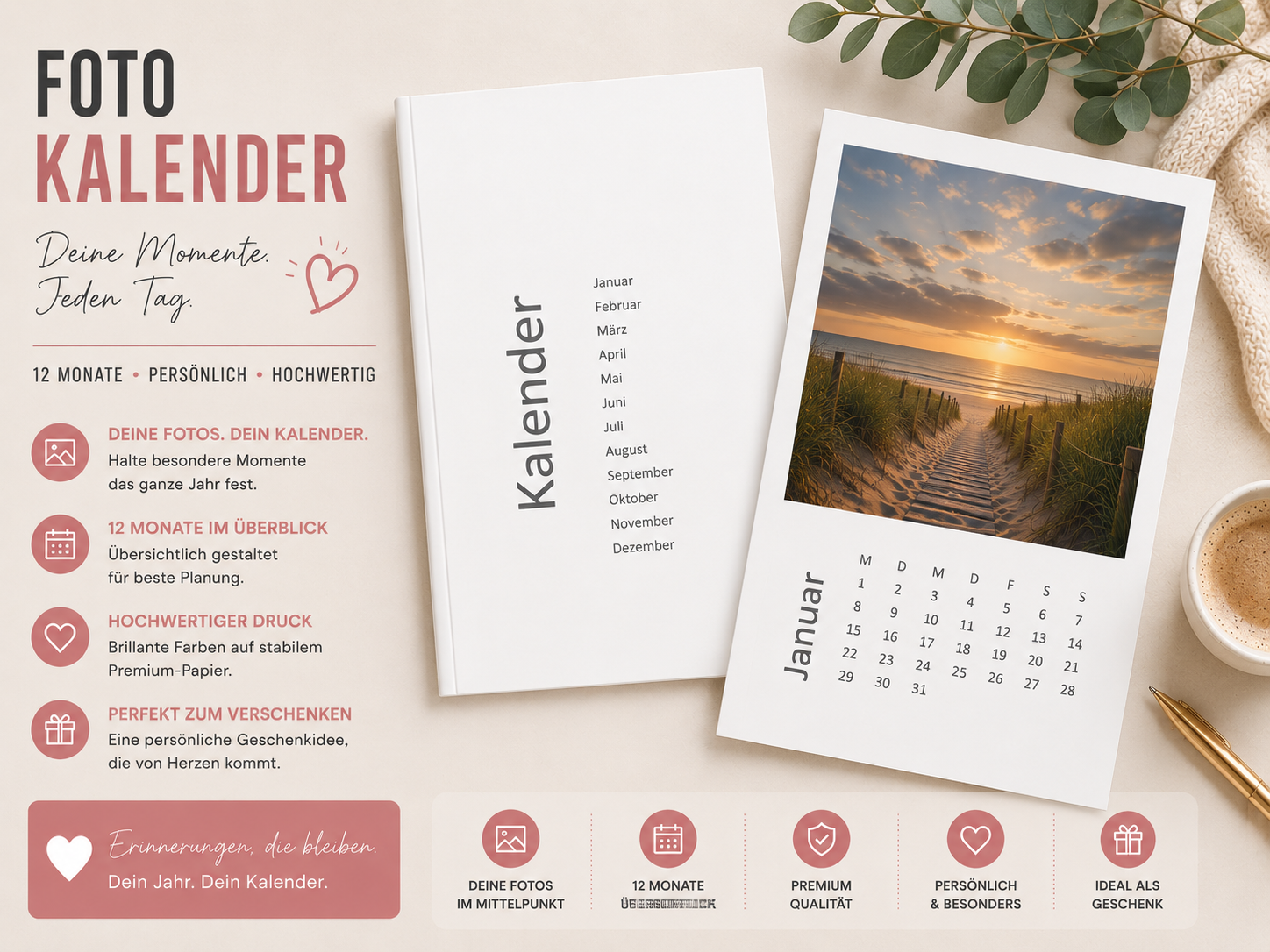 Fotokalender 2026 als Download – persönlicher Kalender zum Selbstausdrucken