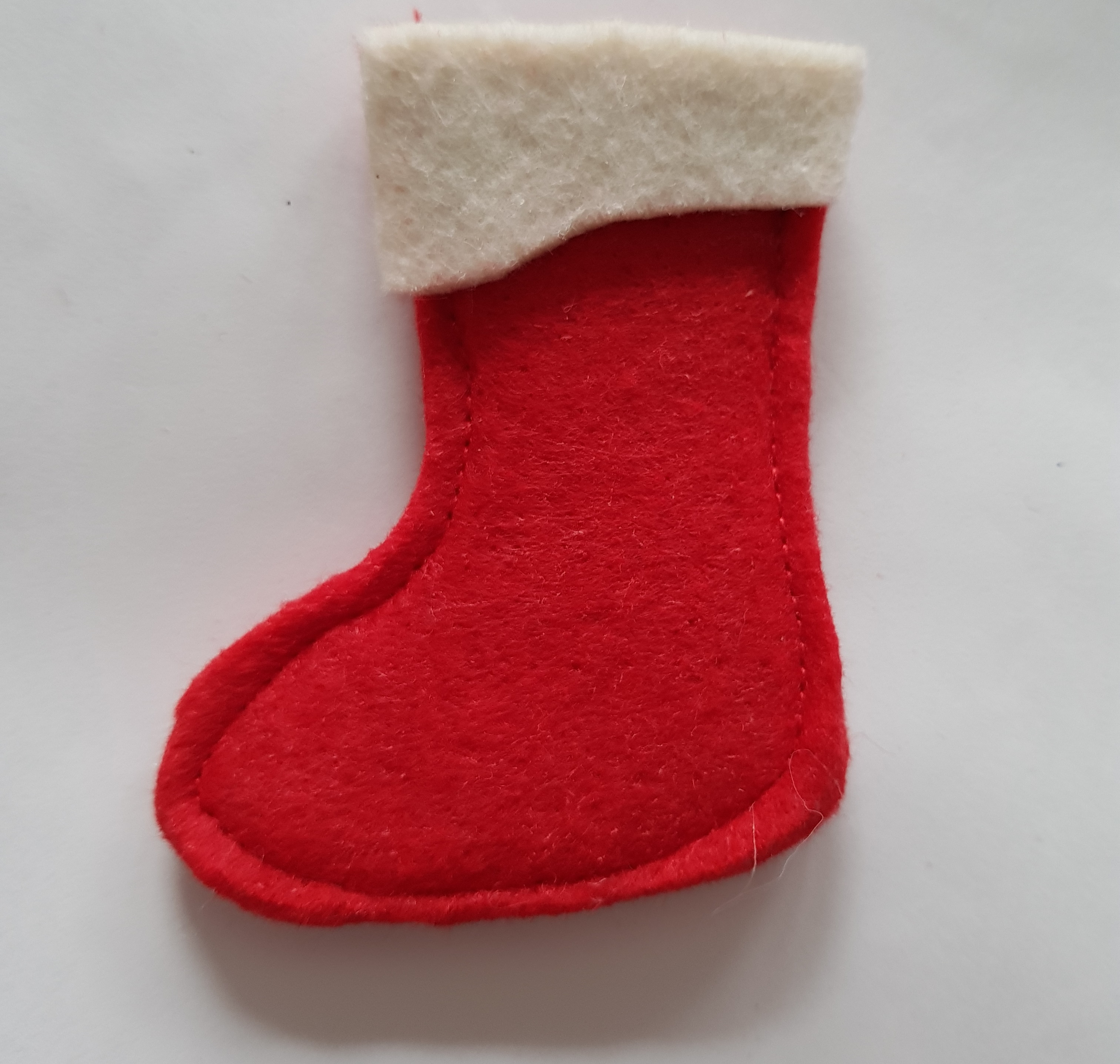 Weihnachten - Wollfilz Bestecktasche in rot